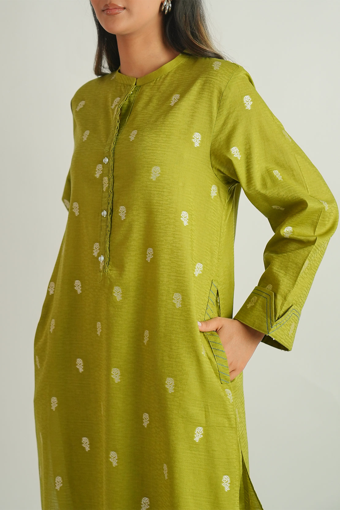 Cotton Jacquard Stitched 2 Piece (Shirt/Trouser)