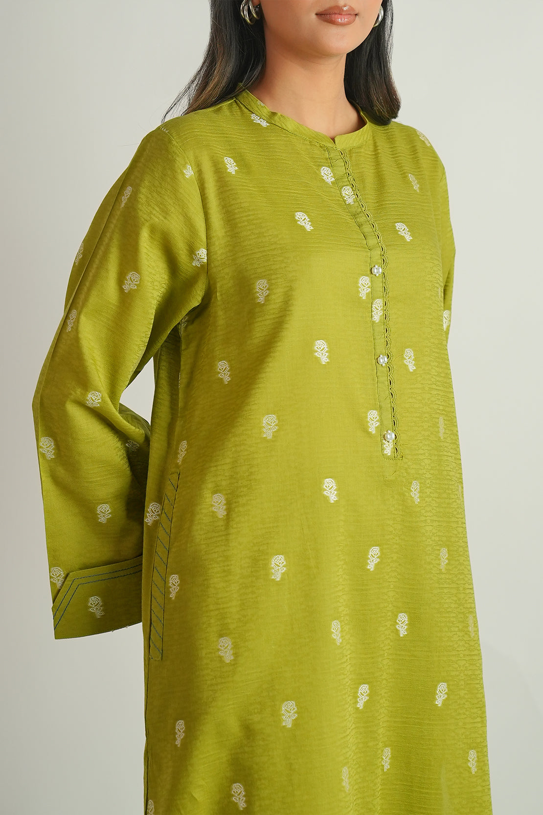 Cotton Jacquard Stitched 2 Piece (Shirt/Trouser)