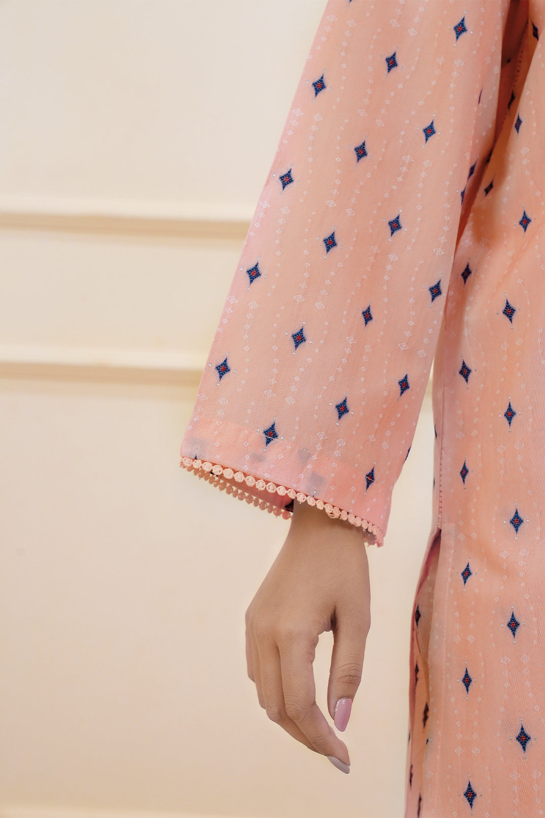 Cotton Jacquard Stitched 2 Piece (Shirt/Trouser)