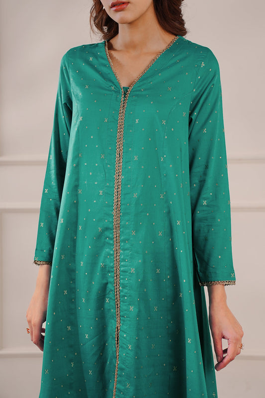 Cotton Jacquard Stitched 2 Piece (Shirt/Trouser)