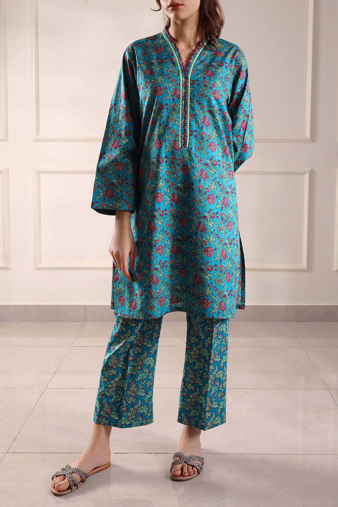 Printed Cotton Stitched Shirt