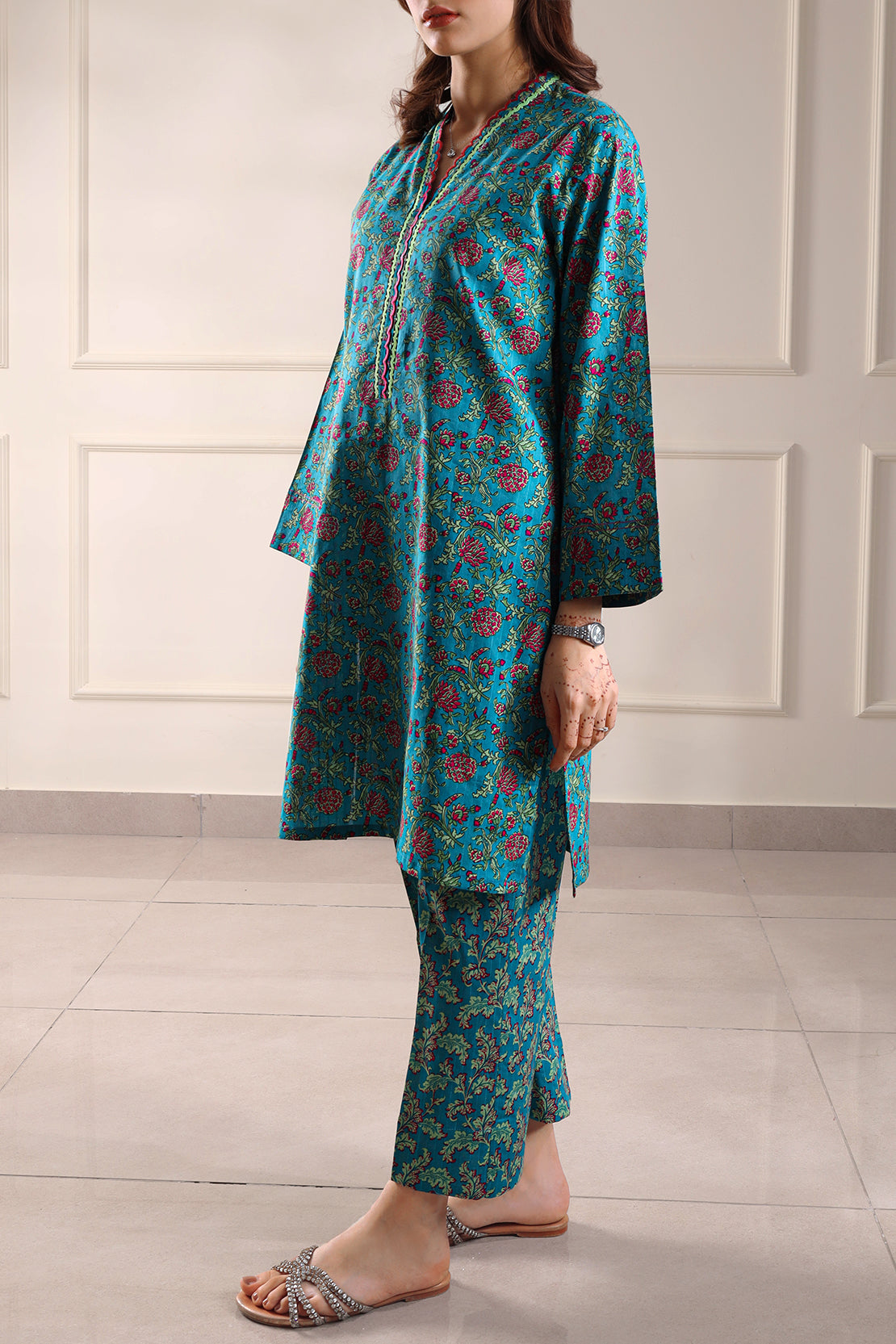 Printed Cotton Stitched Shirt