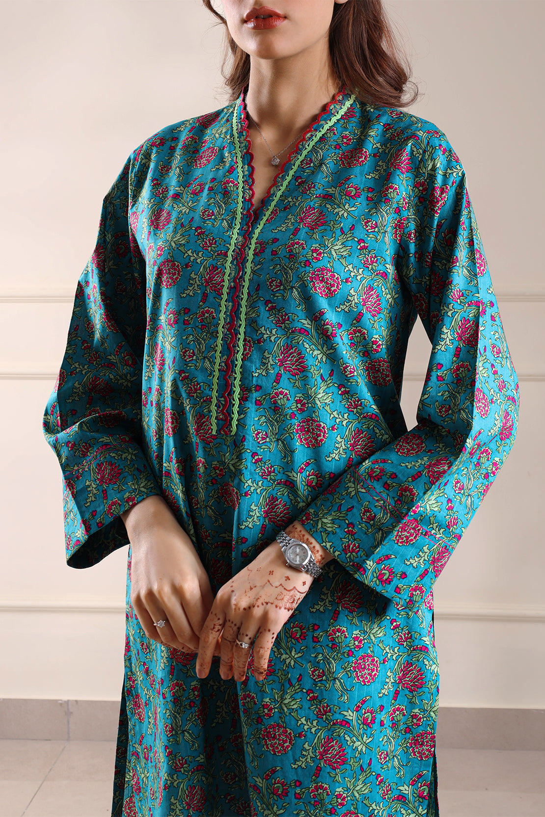 Printed Cotton Stitched Shirt