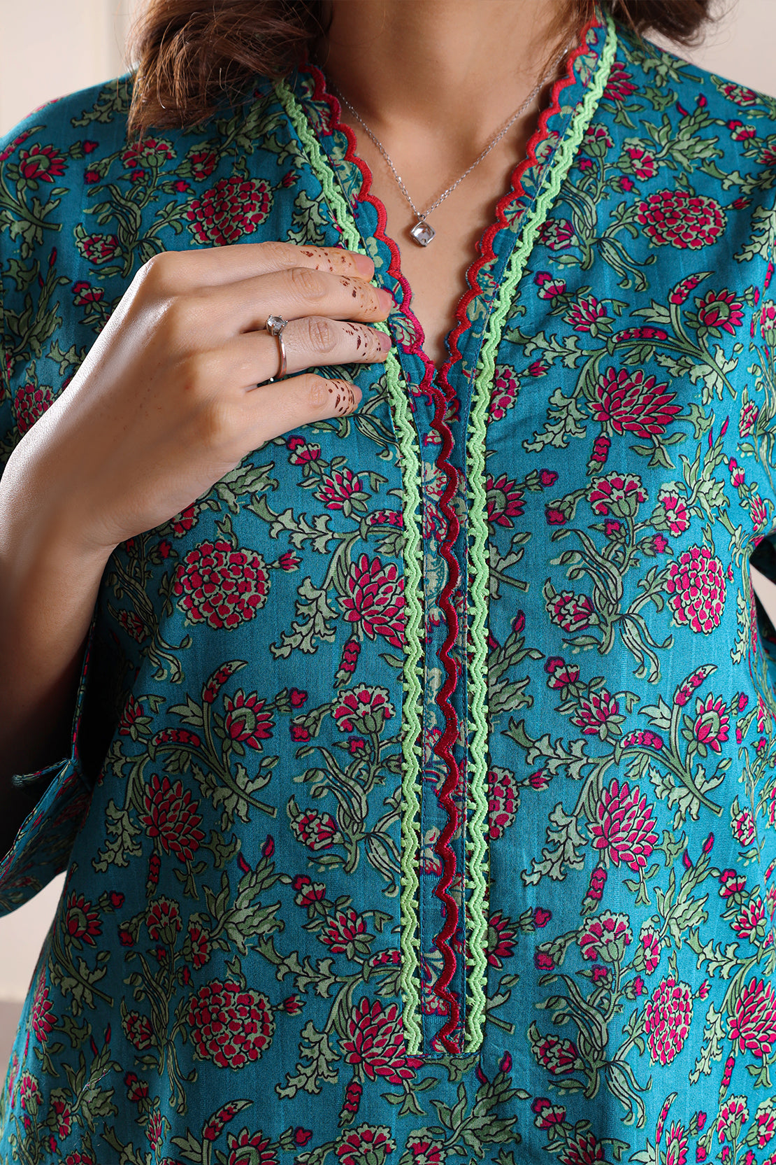 Printed Cotton Stitched Shirt