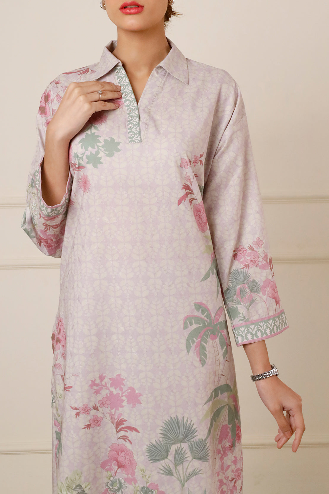 Printed Lawn Stitched 2 Piece (Shirt/Trouser)