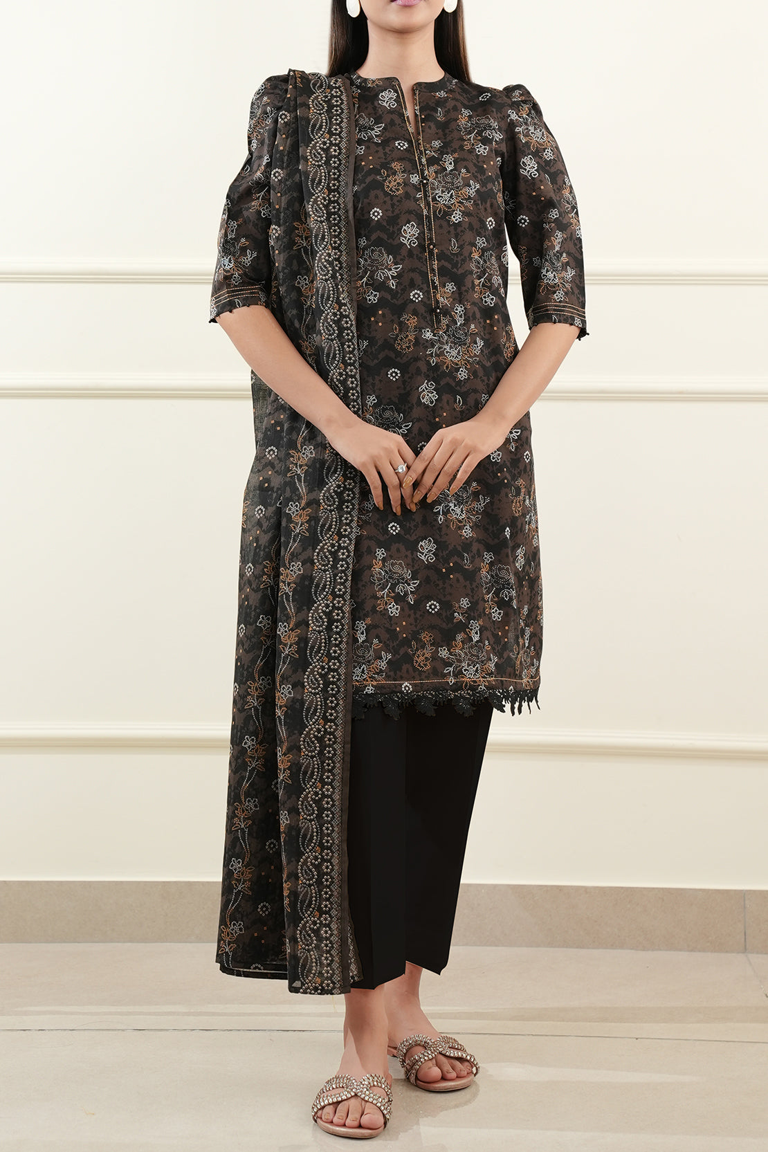 Unstitched Printed Lawn 3 Piece