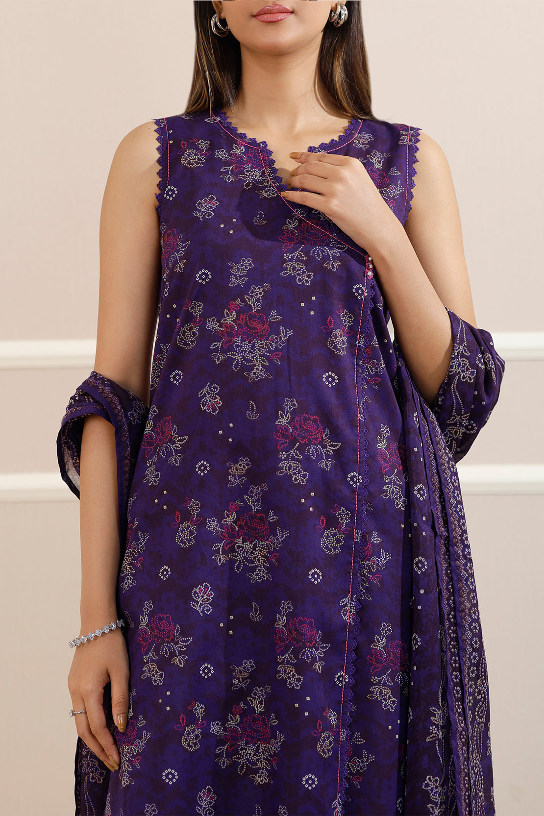 Unstitched Printed Lawn 3 Piece