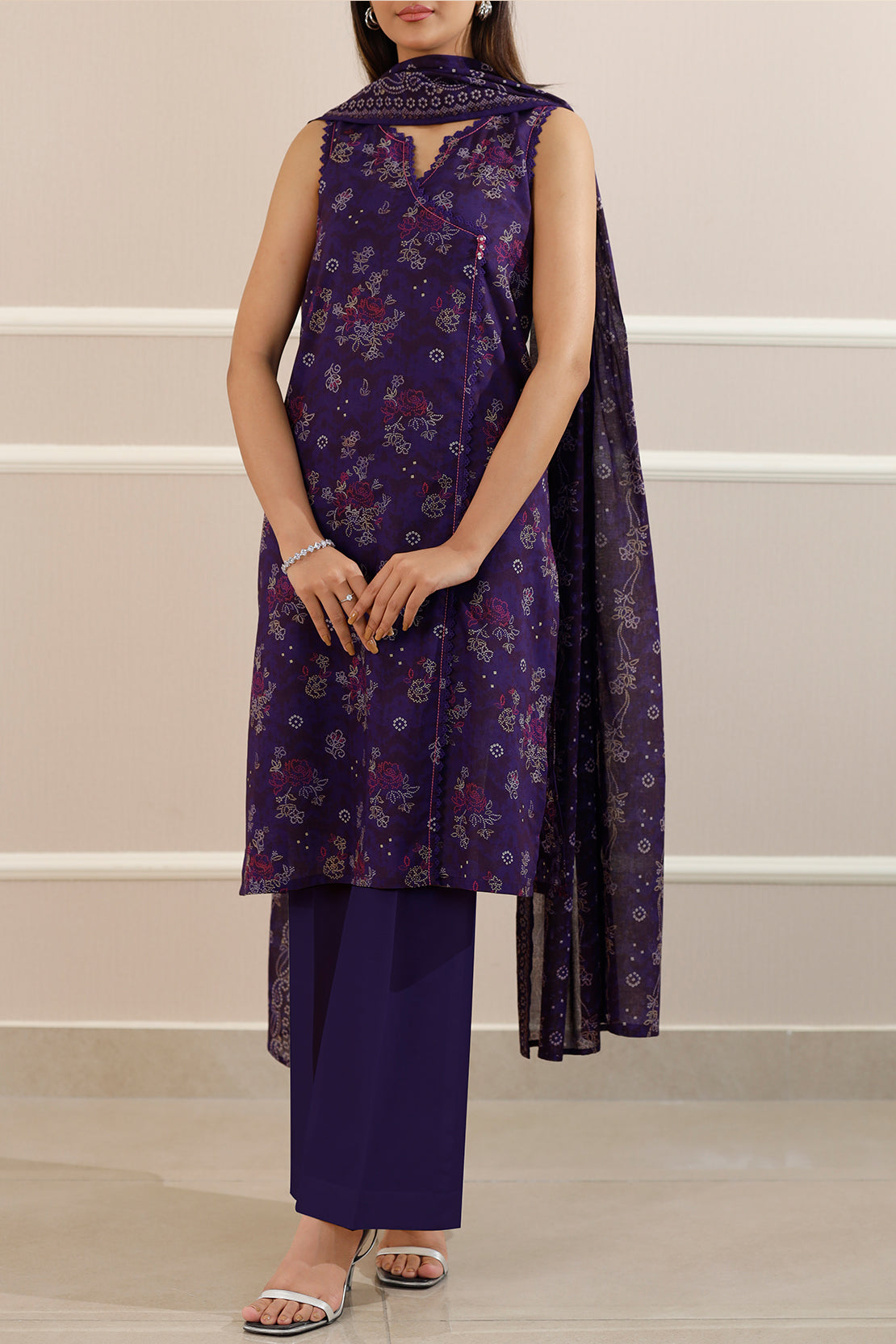 Unstitched Printed Lawn 3 Piece