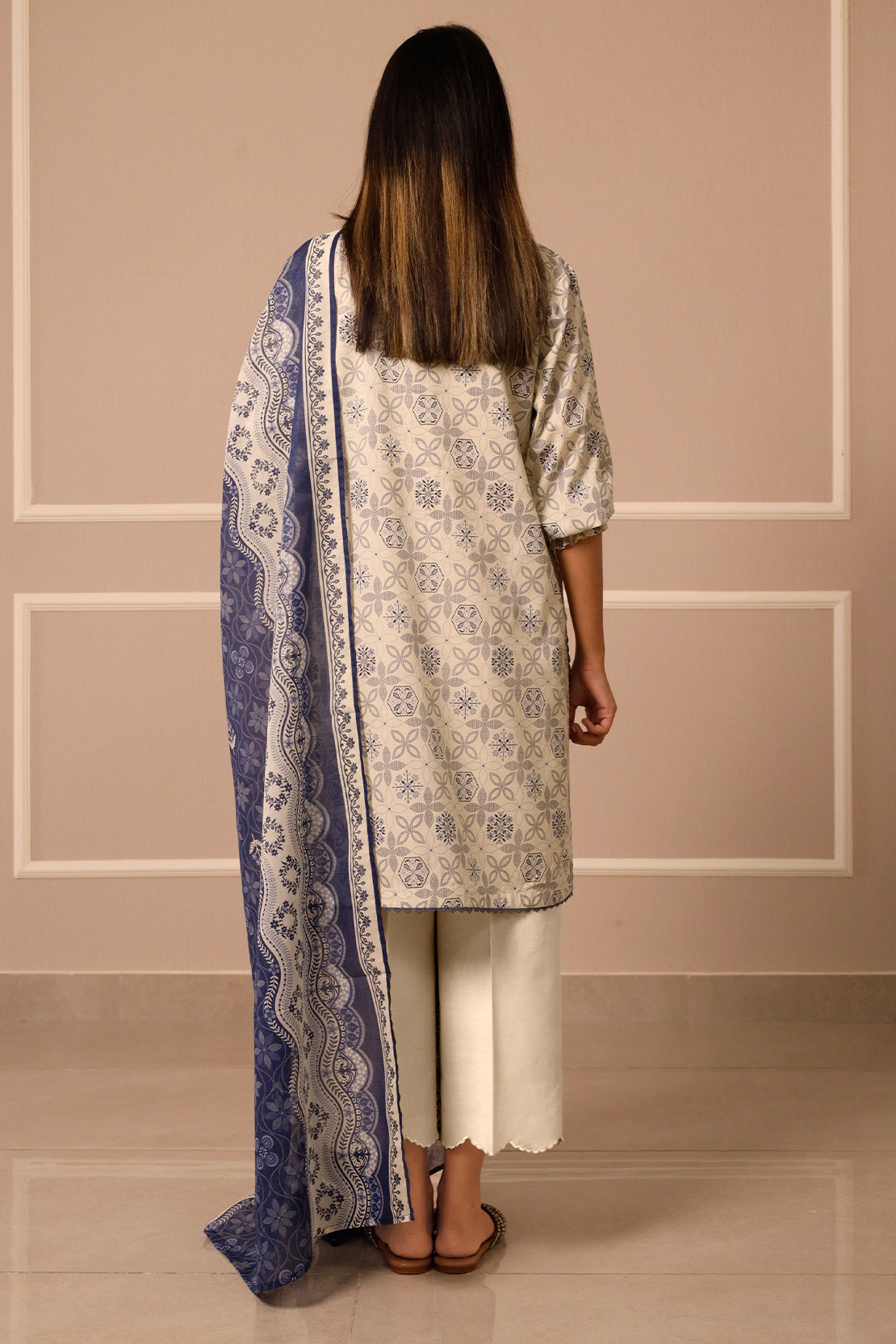 Unstitched Printed Lawn 3 Piece