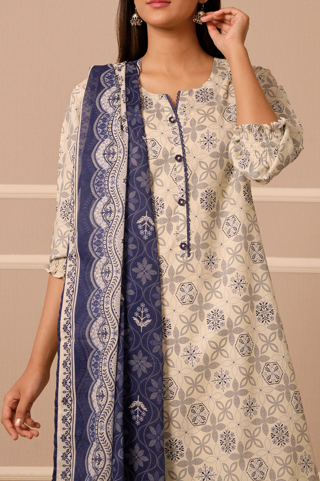 Unstitched Printed Lawn 3 Piece