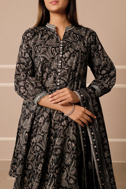 Unstitched Printed Lawn 3 Piece