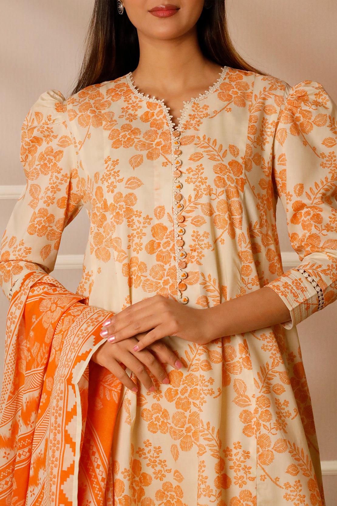 Unstitched Printed Lawn 3 Piece