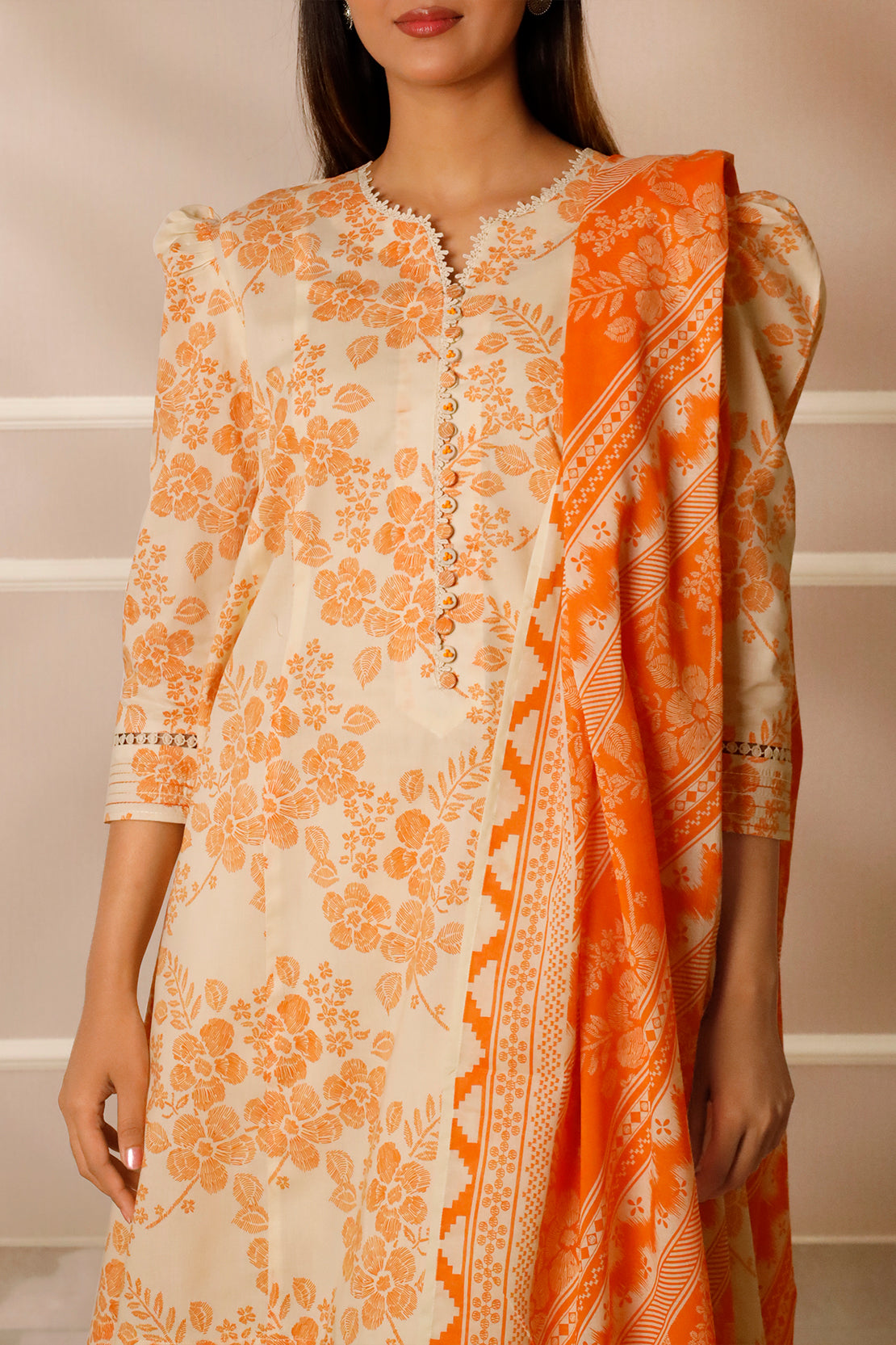 Unstitched Printed Lawn 3 Piece