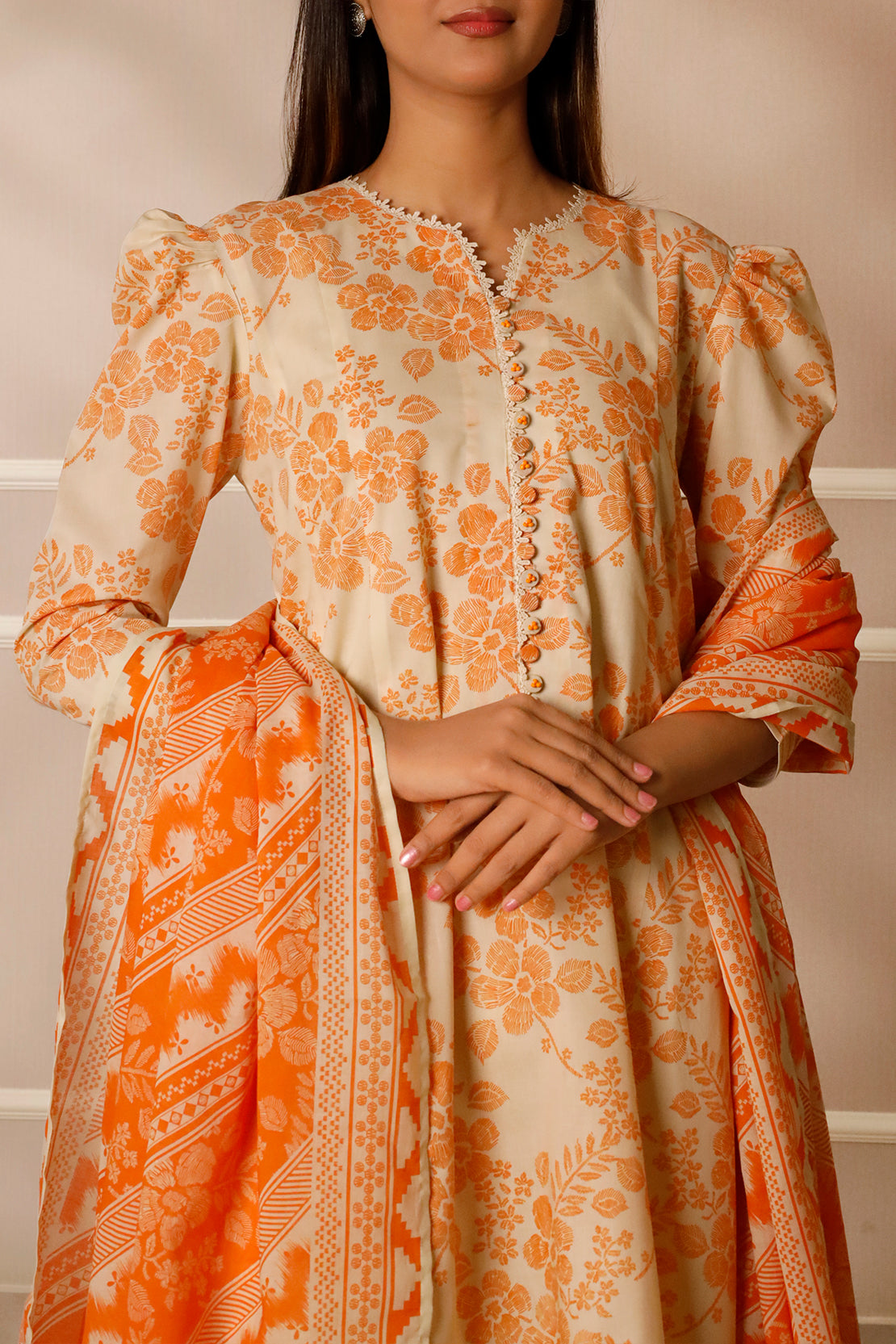 Unstitched Printed Lawn 3 Piece