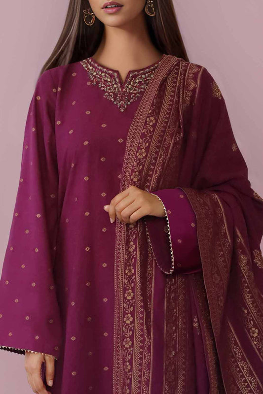 Unstitched Embroidered  Cotton Jacquard 2 Piece (Shirt/Trouser)