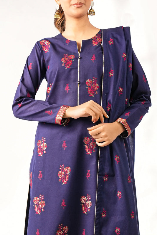 Unstitched Jacquard Cotton 3 Piece