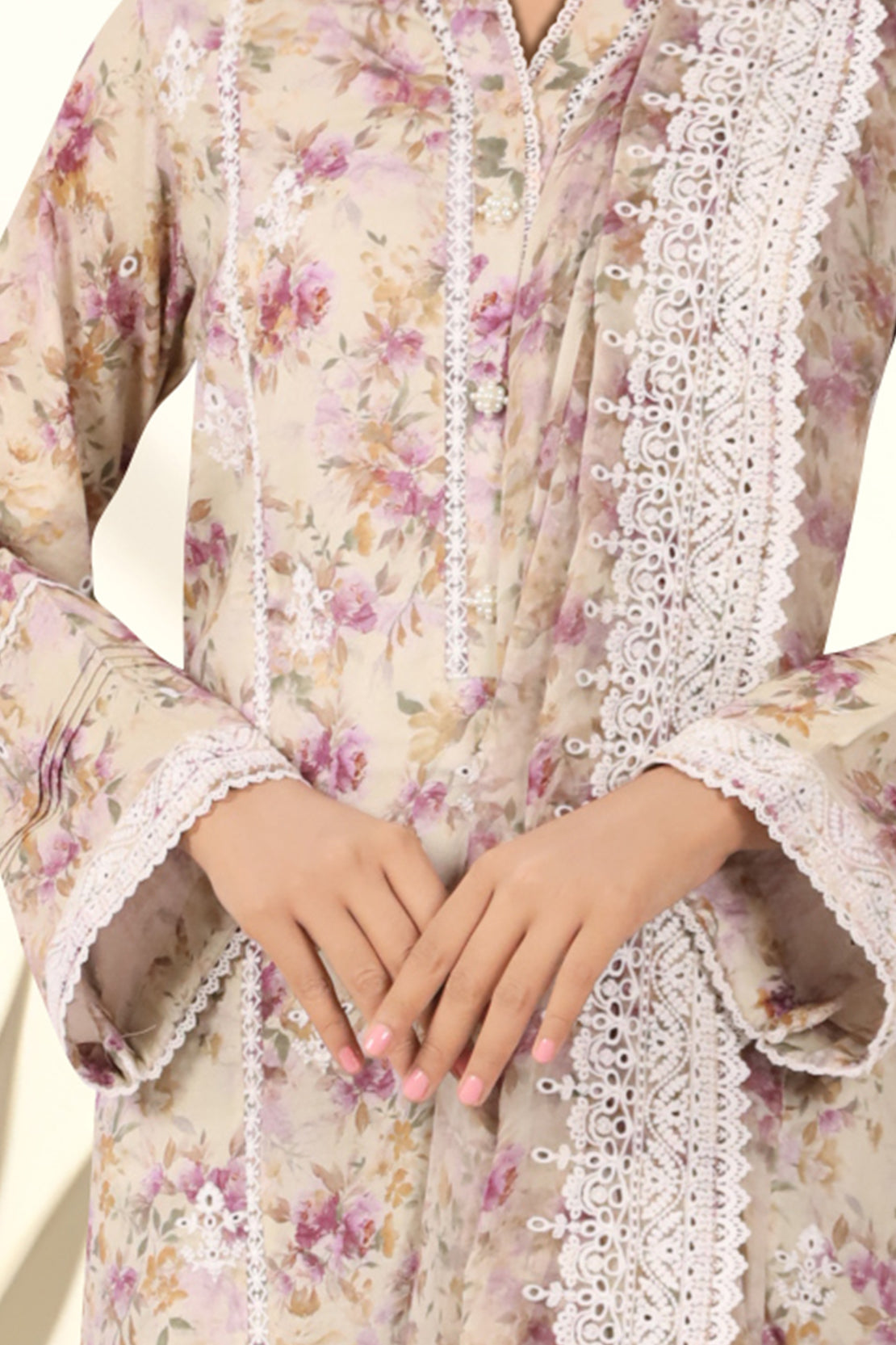 Unstitched Embroidered Self Jacquard 3 Piece With Chiffon Dupatta