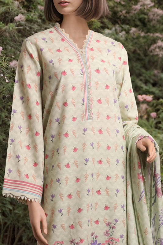 Unstitched Printed Khaddar 2 Piece (Shirt/Trouser)