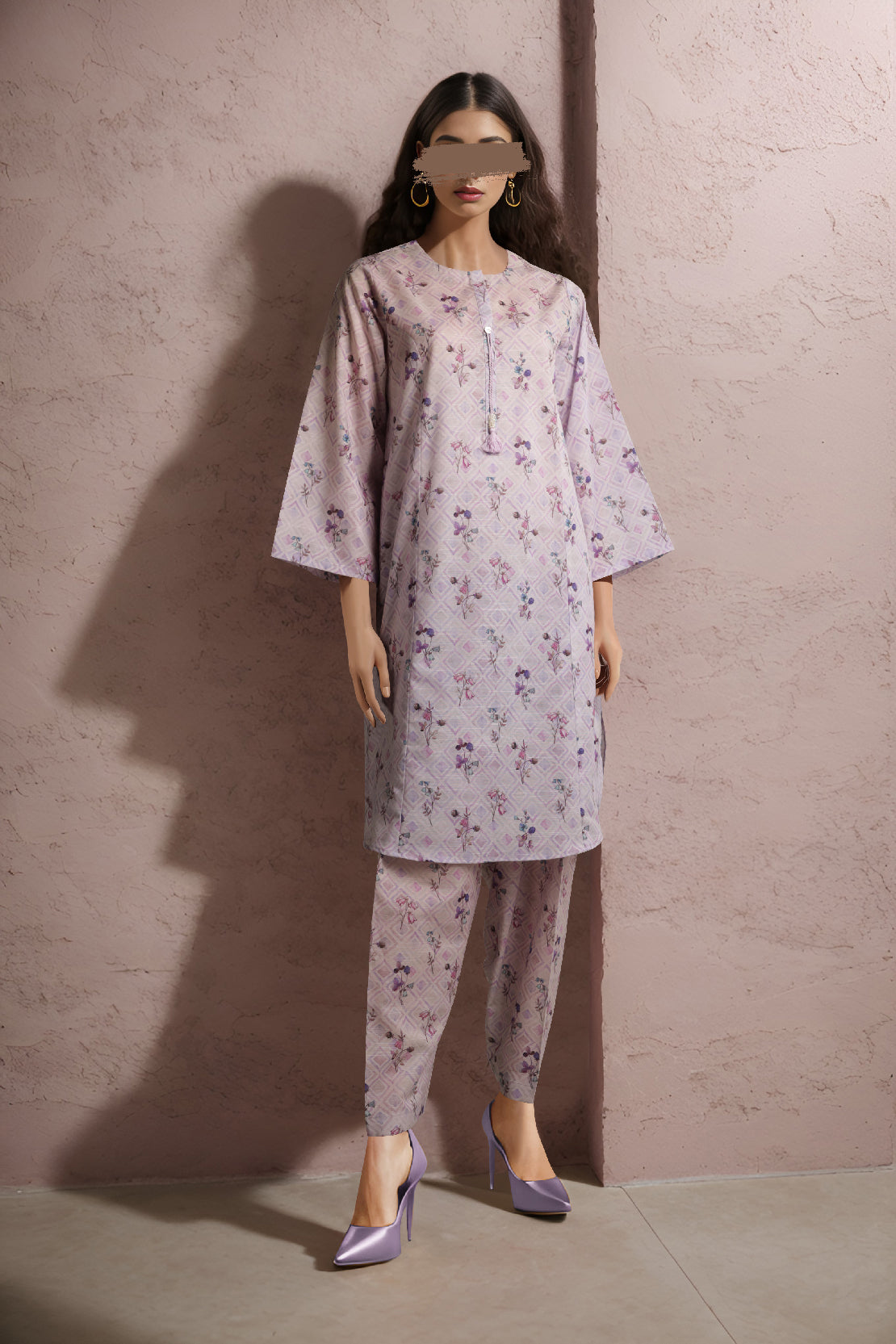 Unstitched Printed Khaddar 2 Piece (Shirt/Trouser)