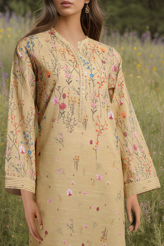 Unstitched Printed Khaddar 2 Piece (Shirt/Trouser)