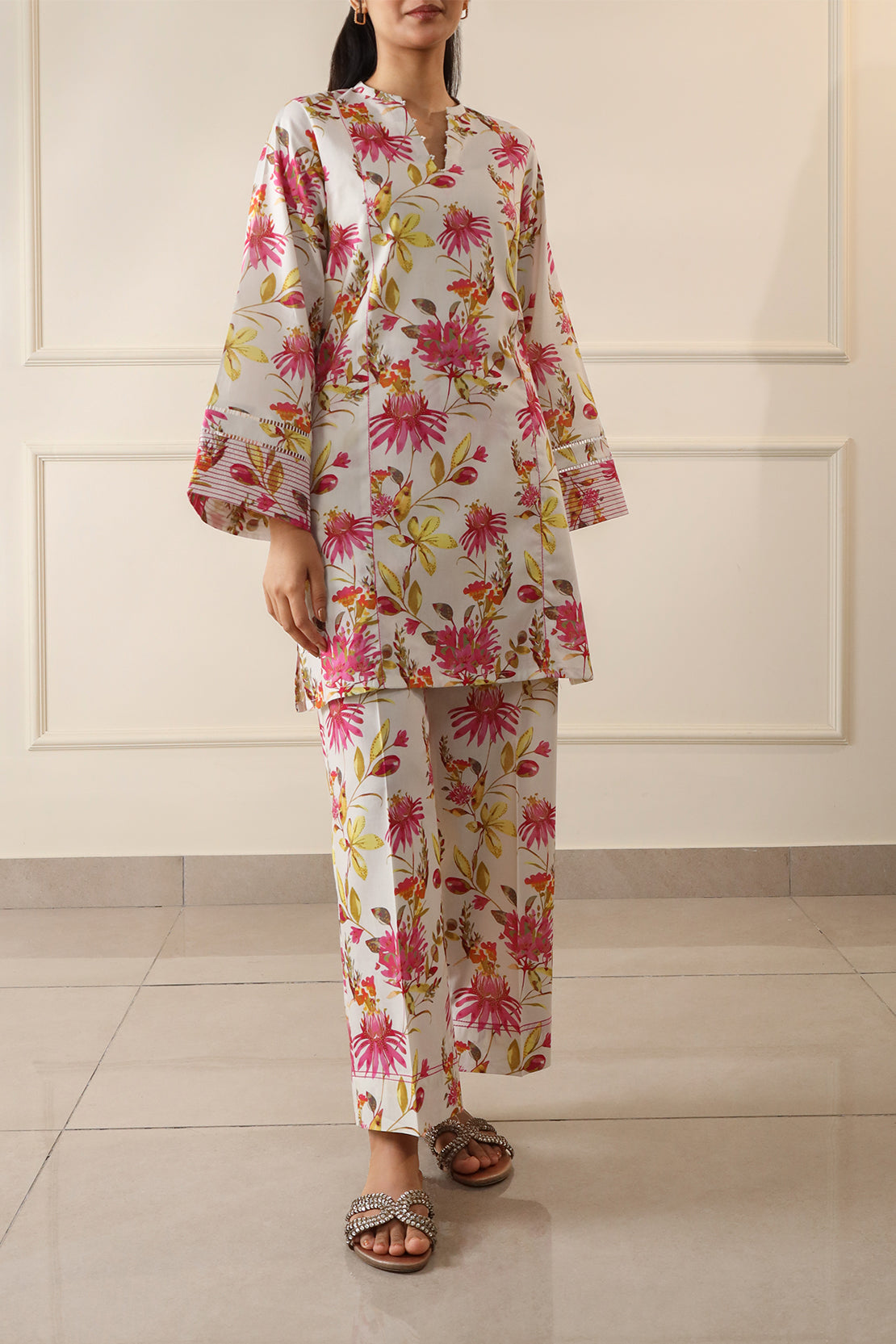 Unstitched Printed Lawn Shirt/Trouser