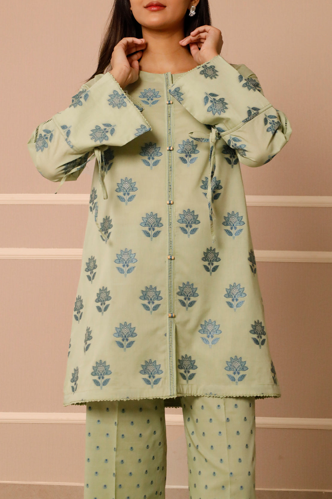 Unstitched Jacquard Cotton 2 Piece (Shirt/Trouser)