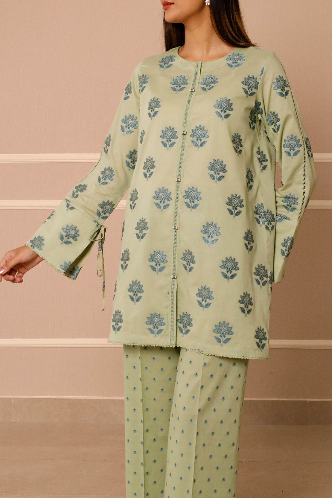 Unstitched Jacquard Cotton 2 Piece (Shirt/Trouser)