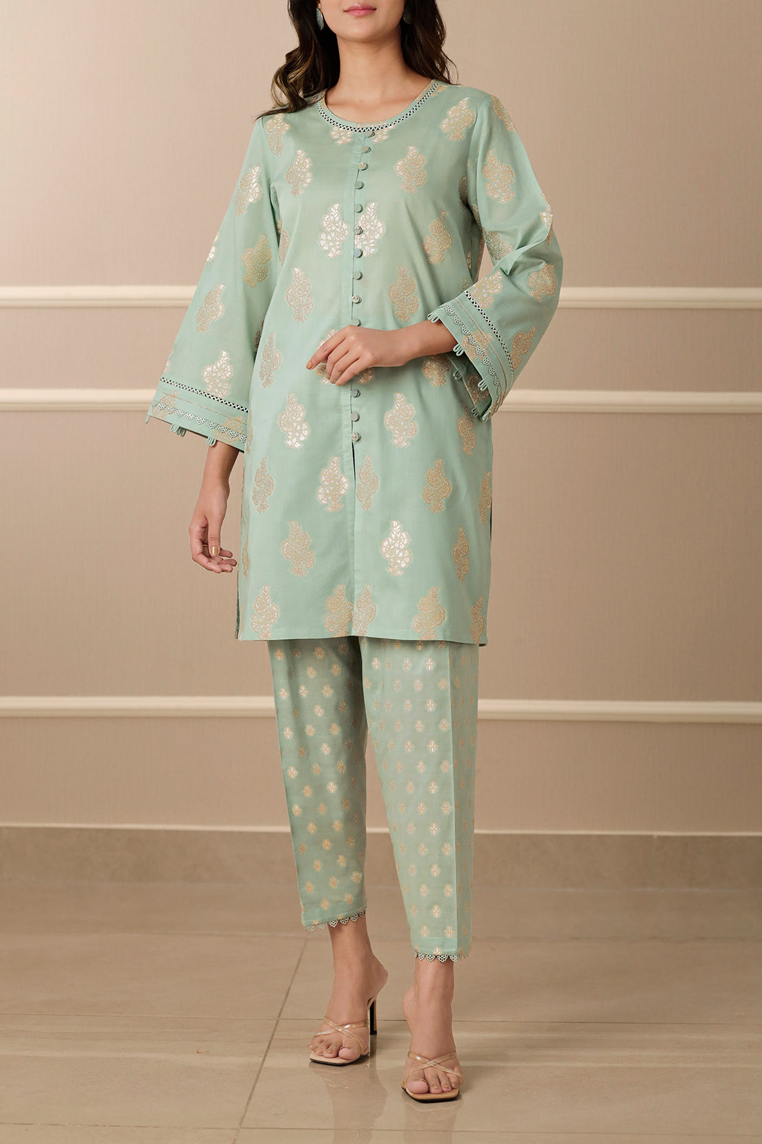 Unstitched Jacquard Cotton 2 Piece (Shirt/Trouser)