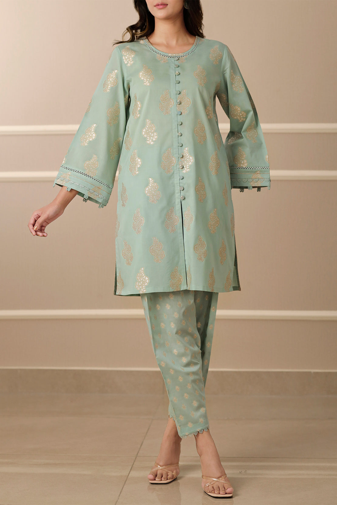 Unstitched Jacquard Cotton 2 Piece (Shirt/Trouser)