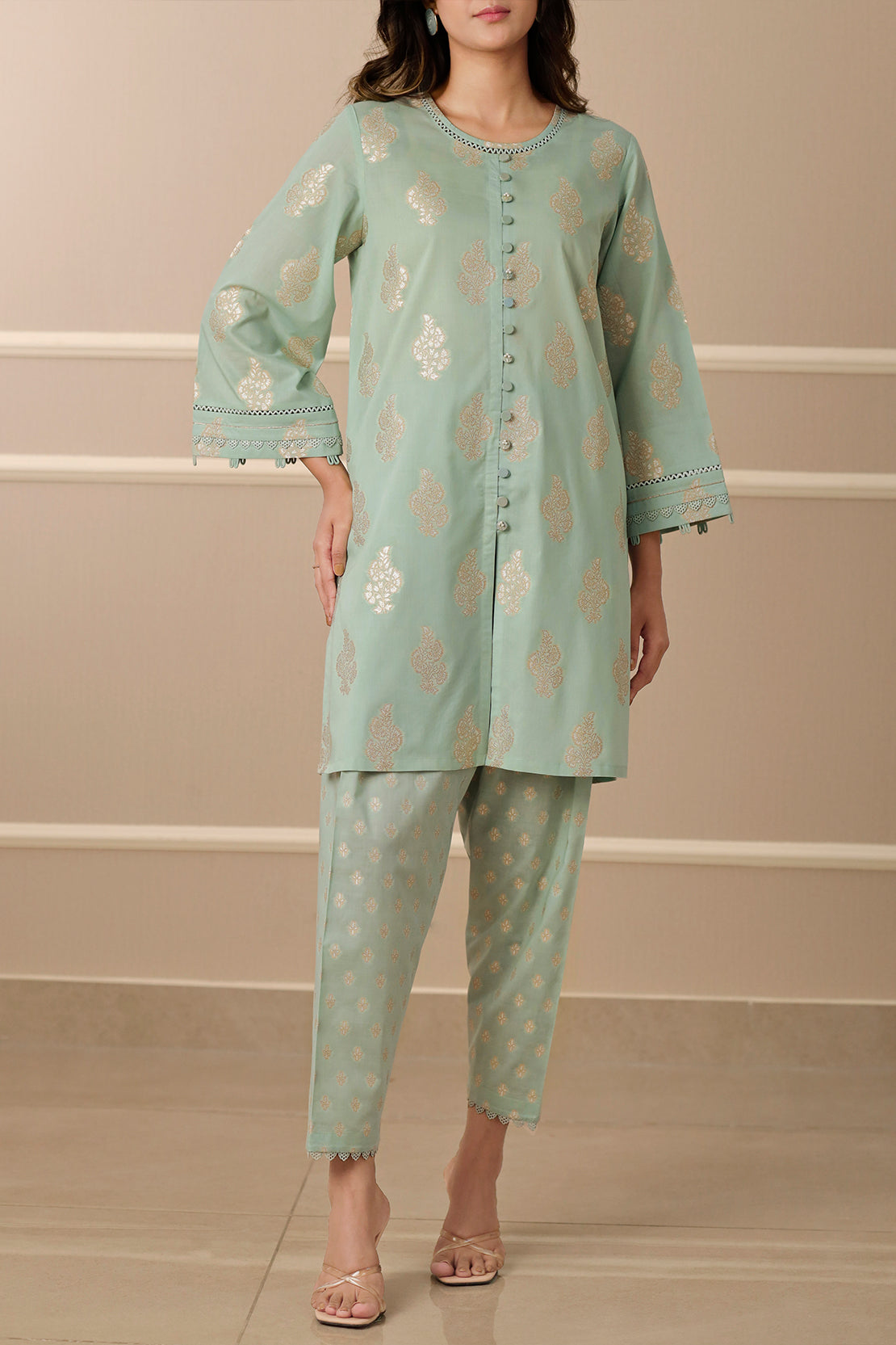 Unstitched Jacquard Cotton 2 Piece (Shirt/Trouser)