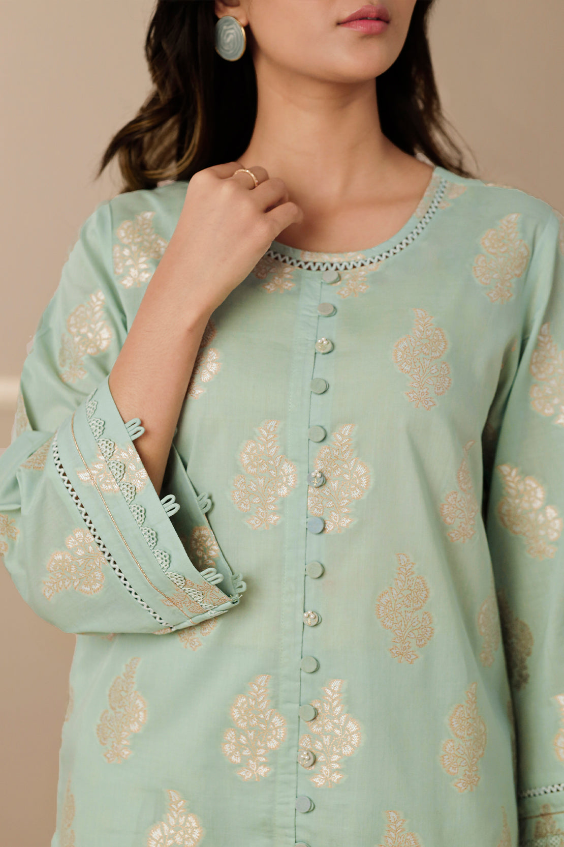 Unstitched Jacquard Cotton 2 Piece (Shirt/Trouser)