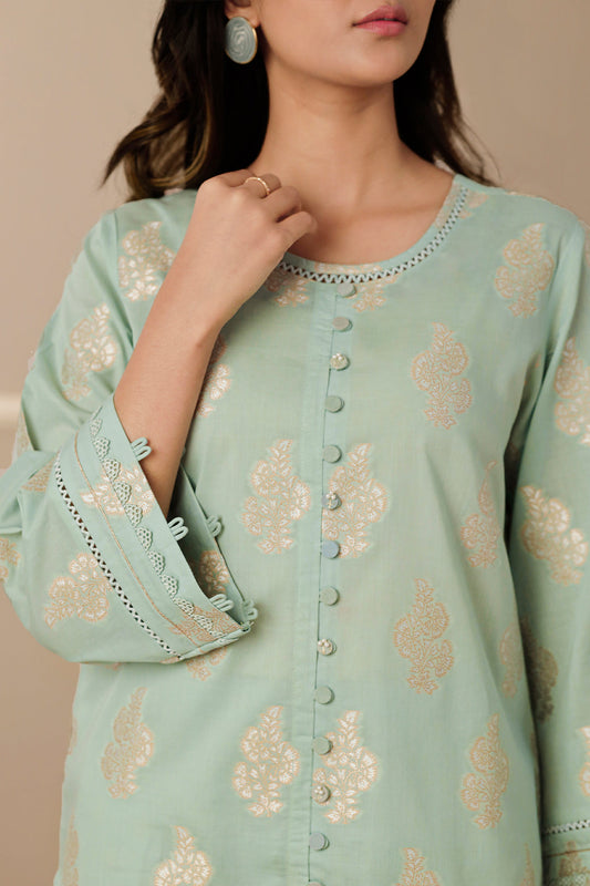 Unstitched Jacquard Cotton 2 Piece (Shirt/Trouser)