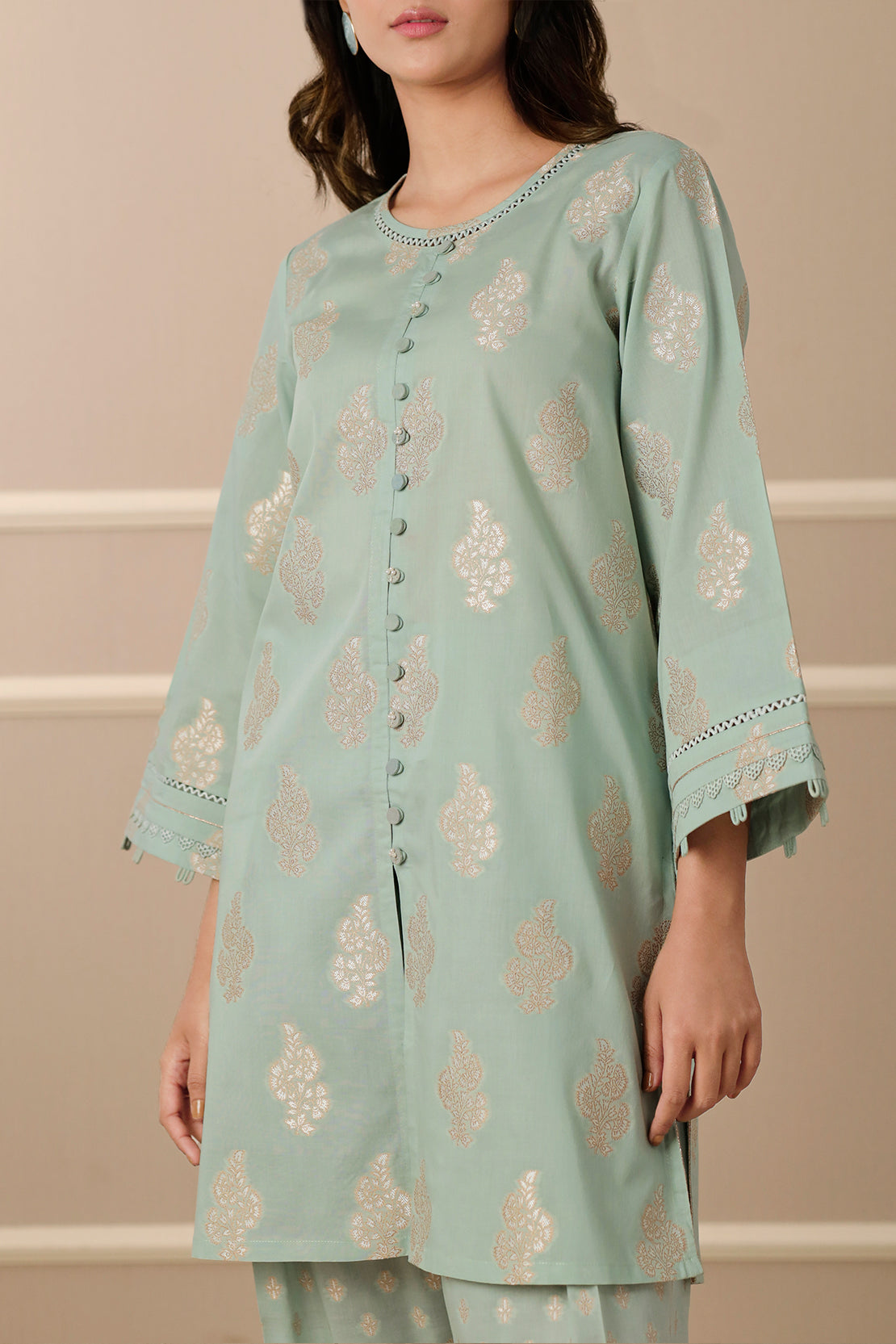 Unstitched Jacquard Cotton 2 Piece (Shirt/Trouser)