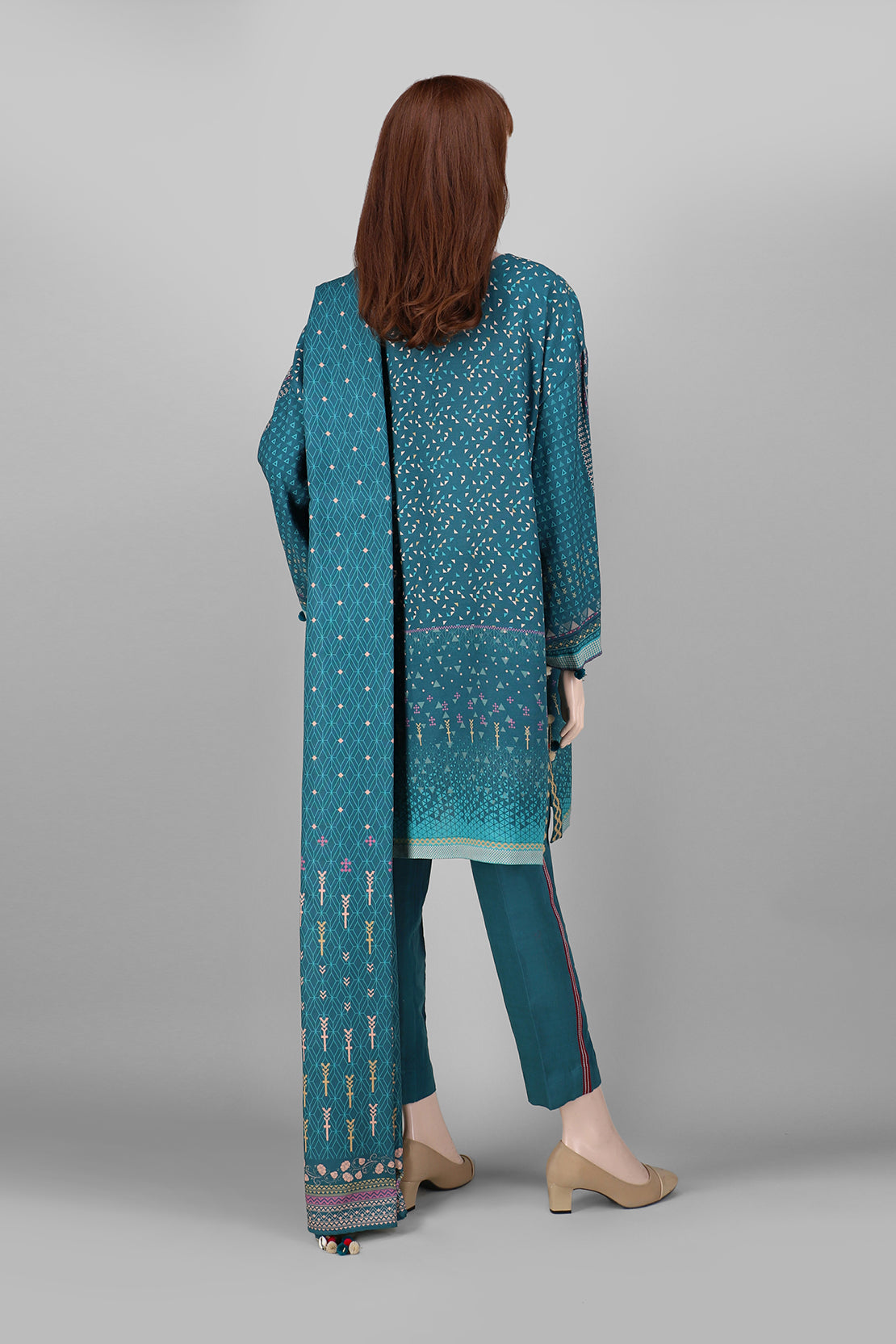 Unstitched Printed Lawn 2 Piece (Shirt/Dupatta)