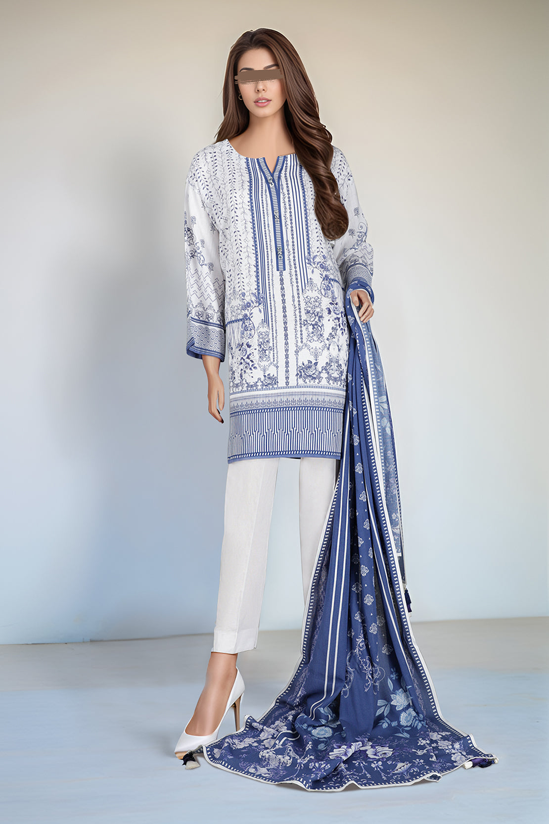 Unstitched Printed  Lawn Shirt