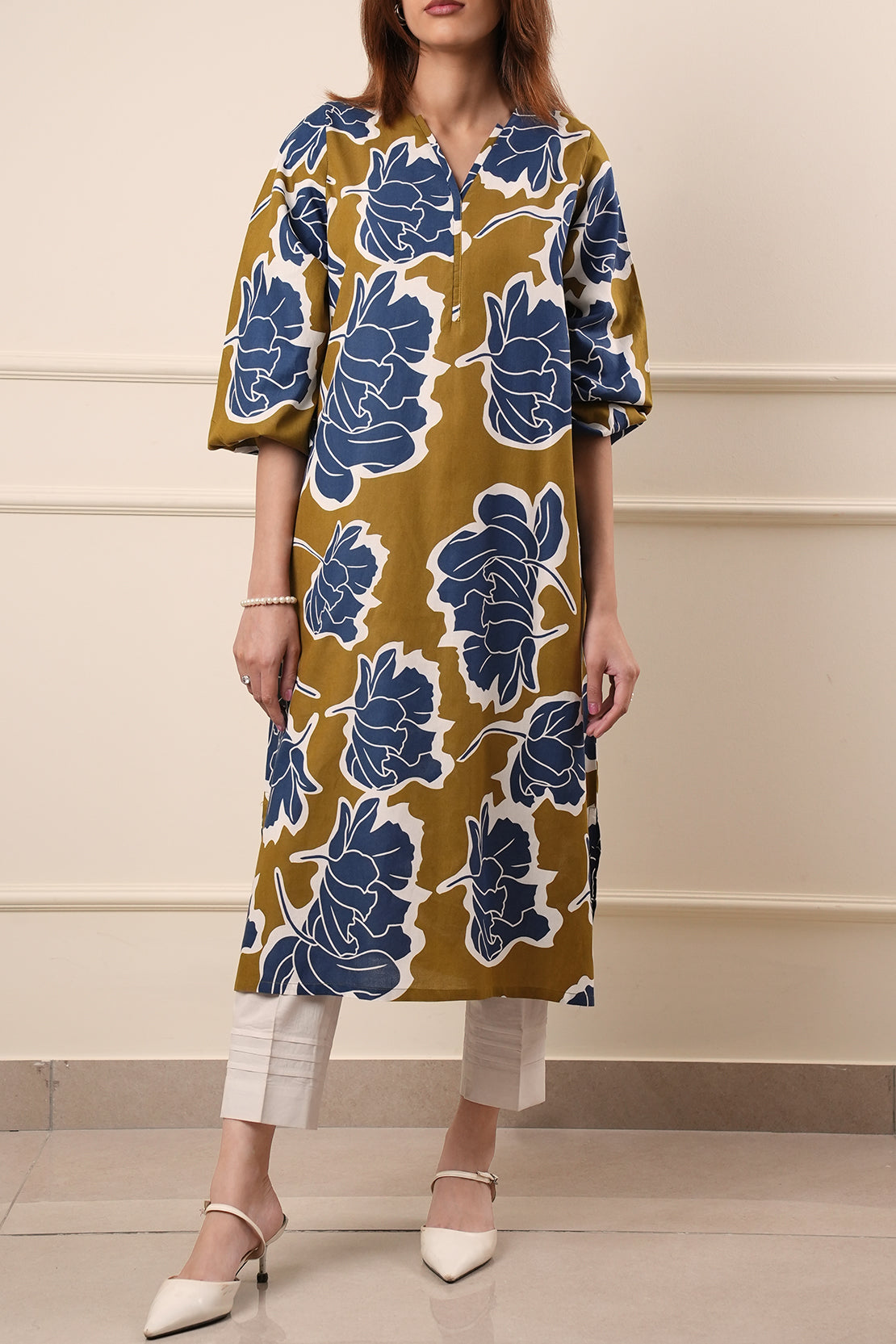 Slub Cotton Stitched Shirt