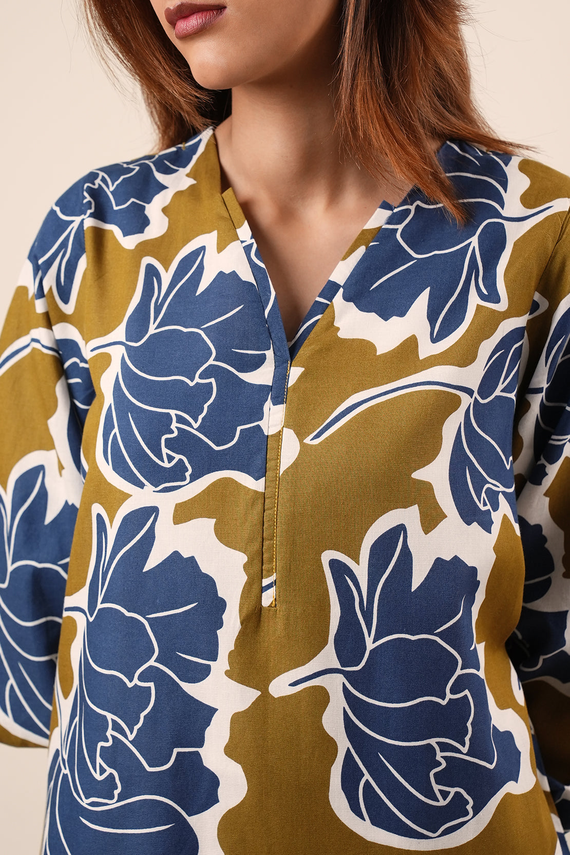 Slub Cotton Stitched Shirt