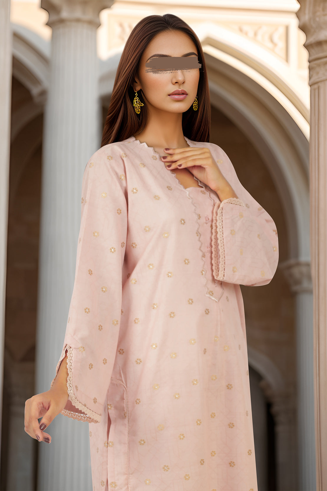 Cotton Jacquard Stitched 2 Piece (Shirt/Trouser)