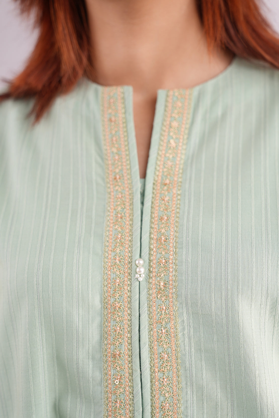 Cotton Jacquard Embroidered Stitched 2 Piece (Shirt/Trouser)