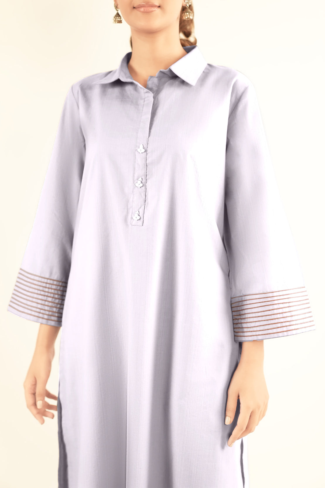 Cotton Jacquard Stitched 2 Piece (Shirt/Trouser)