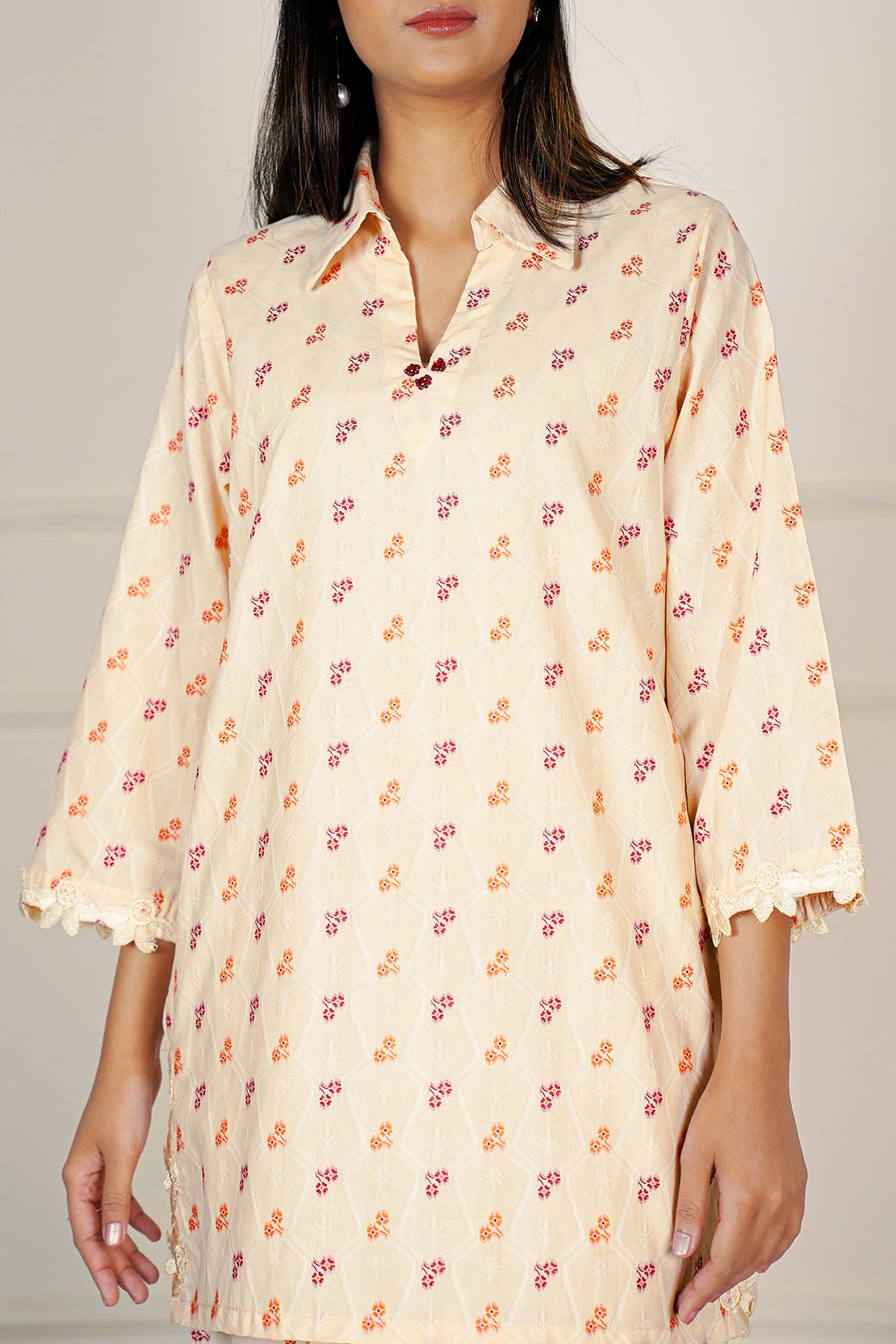 Cotton Jacquard Stitched 2 Piece (Shirt/Trouser)