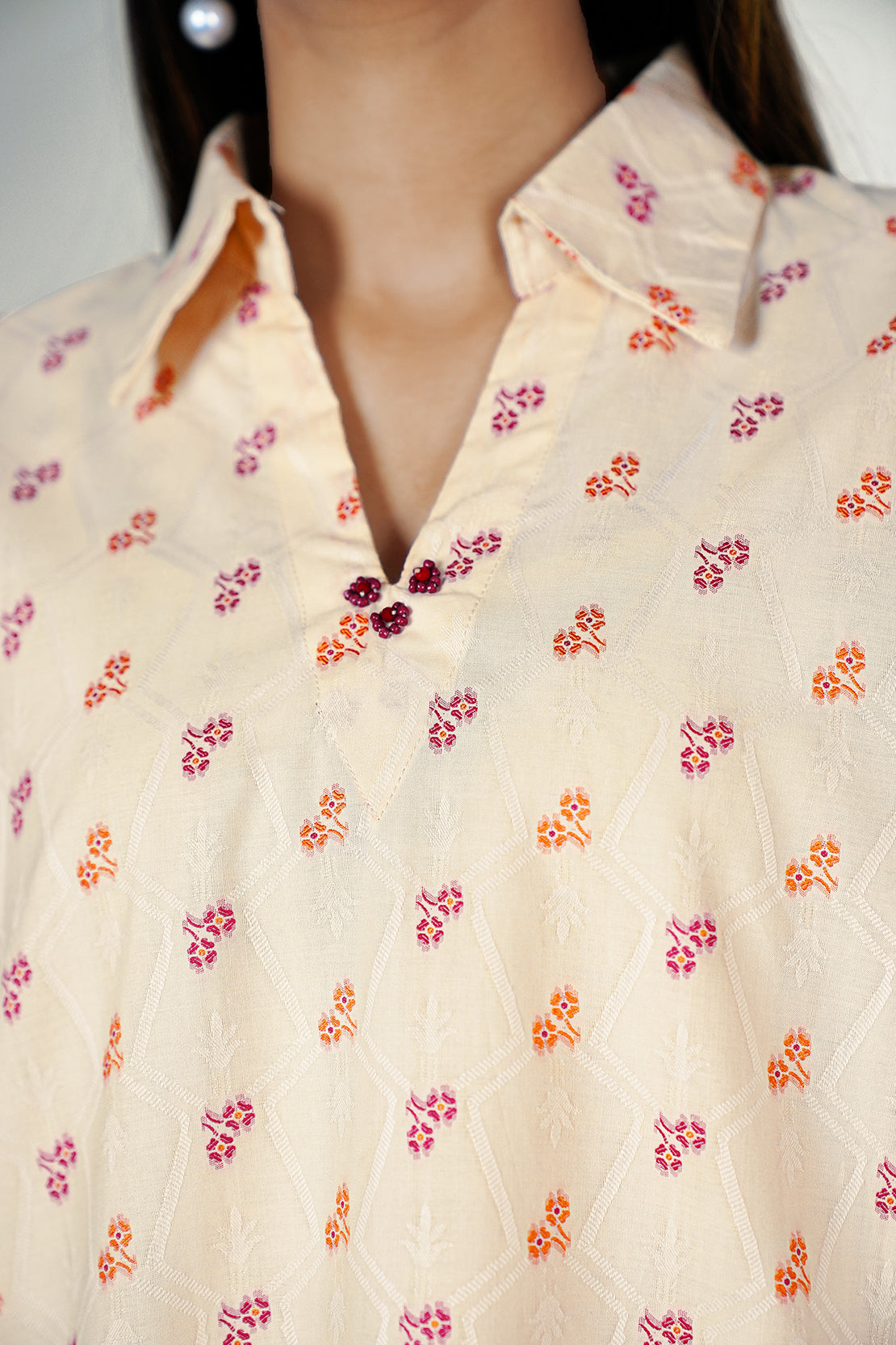 Cotton Jacquard Stitched 2 Piece (Shirt/Trouser)