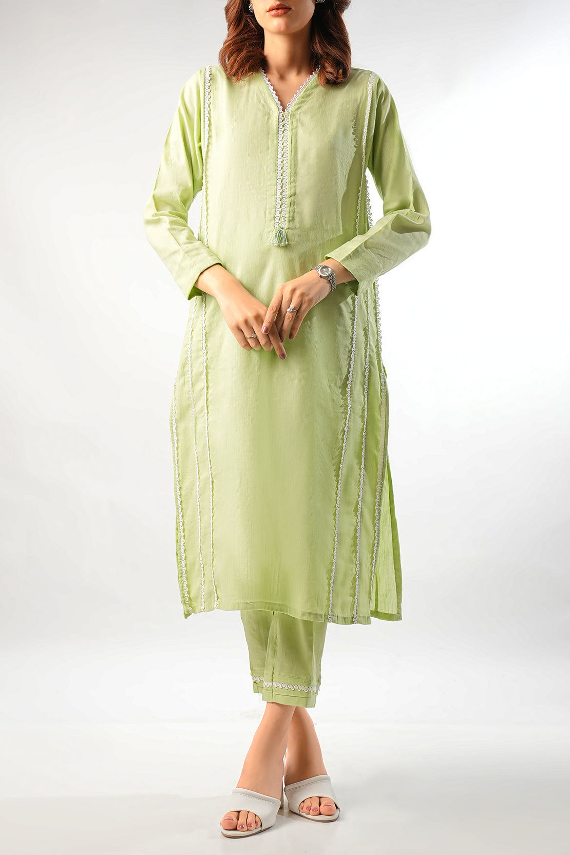 Cotton Jacquard Stitched 2 Piece (Shirt/Trouser)