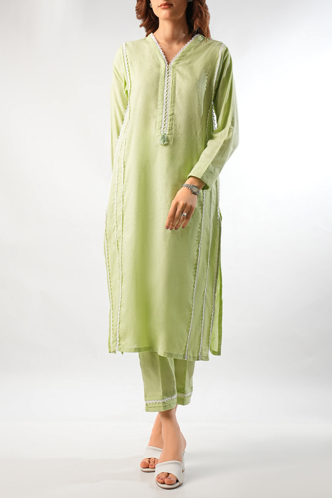 Cotton Jacquard Stitched 2 Piece (Shirt/Trouser)