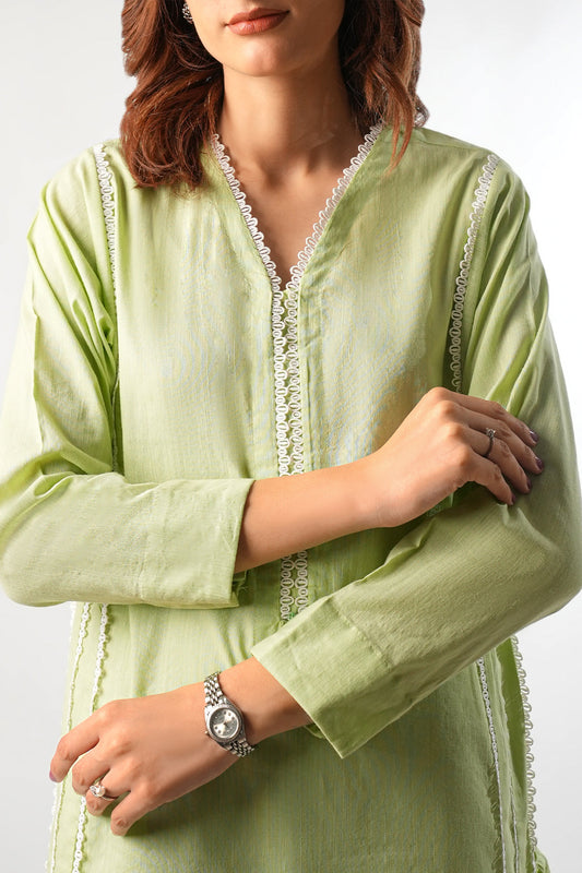 Cotton Jacquard Stitched 2 Piece (Shirt/Trouser)