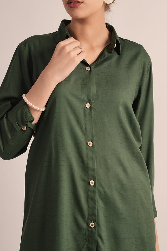 Cotton Jacquard Stitched 2 Piece (Shirt/Trouser)