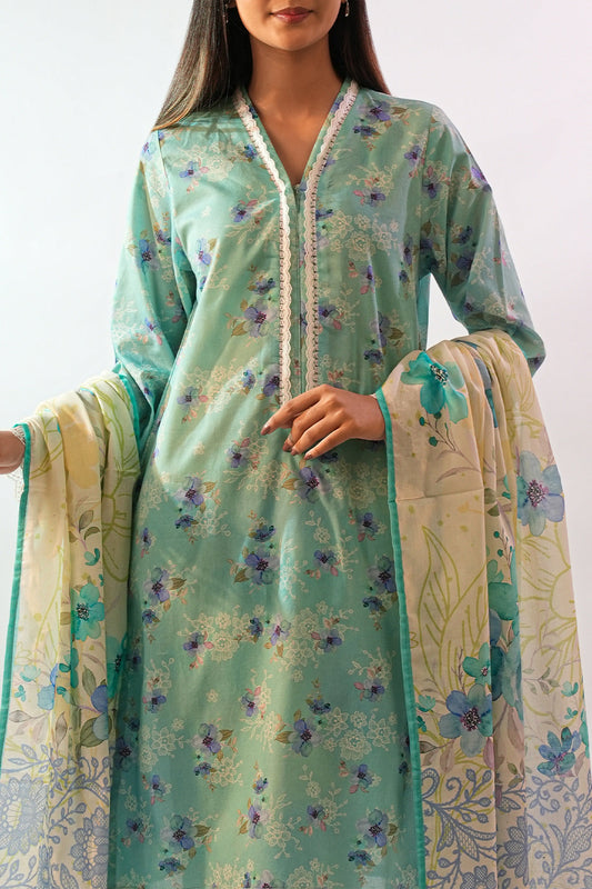Printed Lawn Stitched 3 Piece