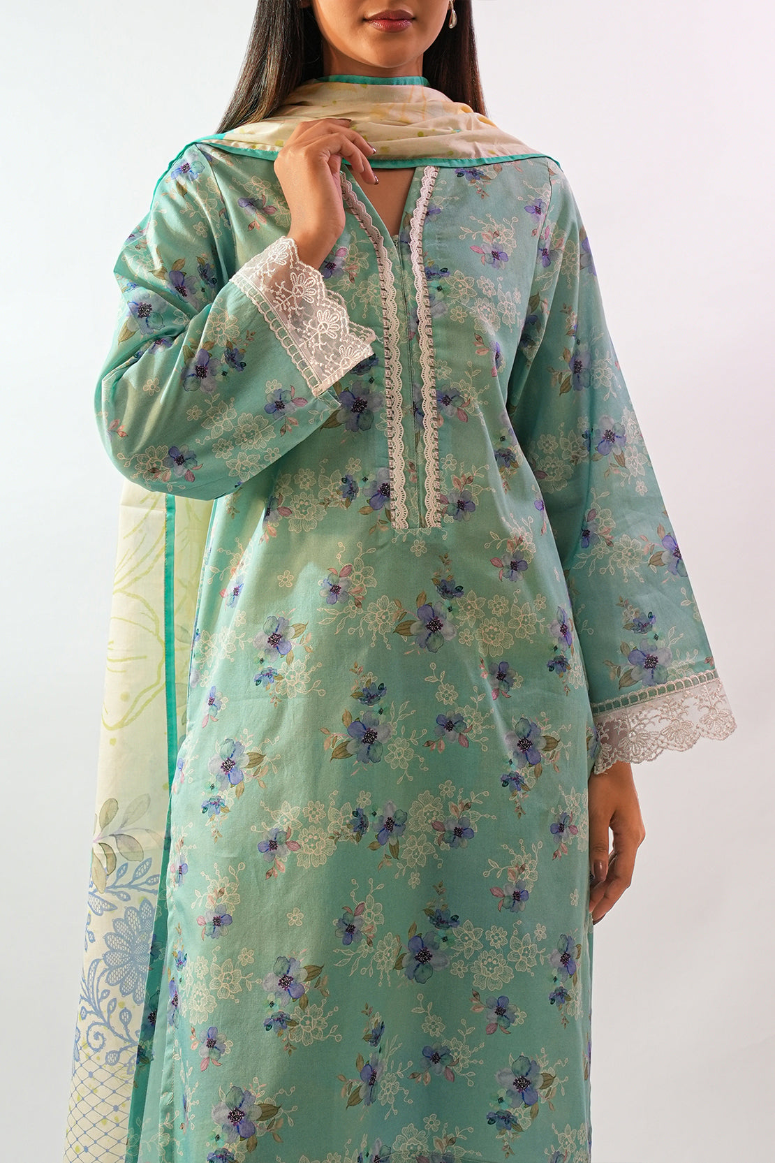 Printed Lawn Stitched 3 Piece