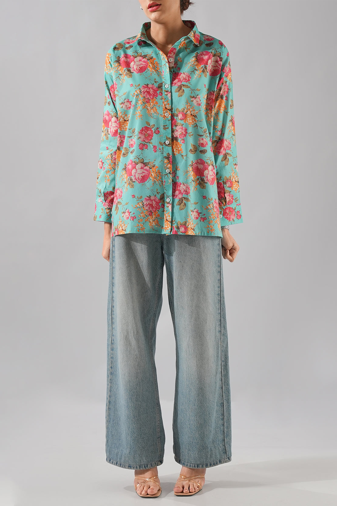 Printed Cambric Stitched Shirt