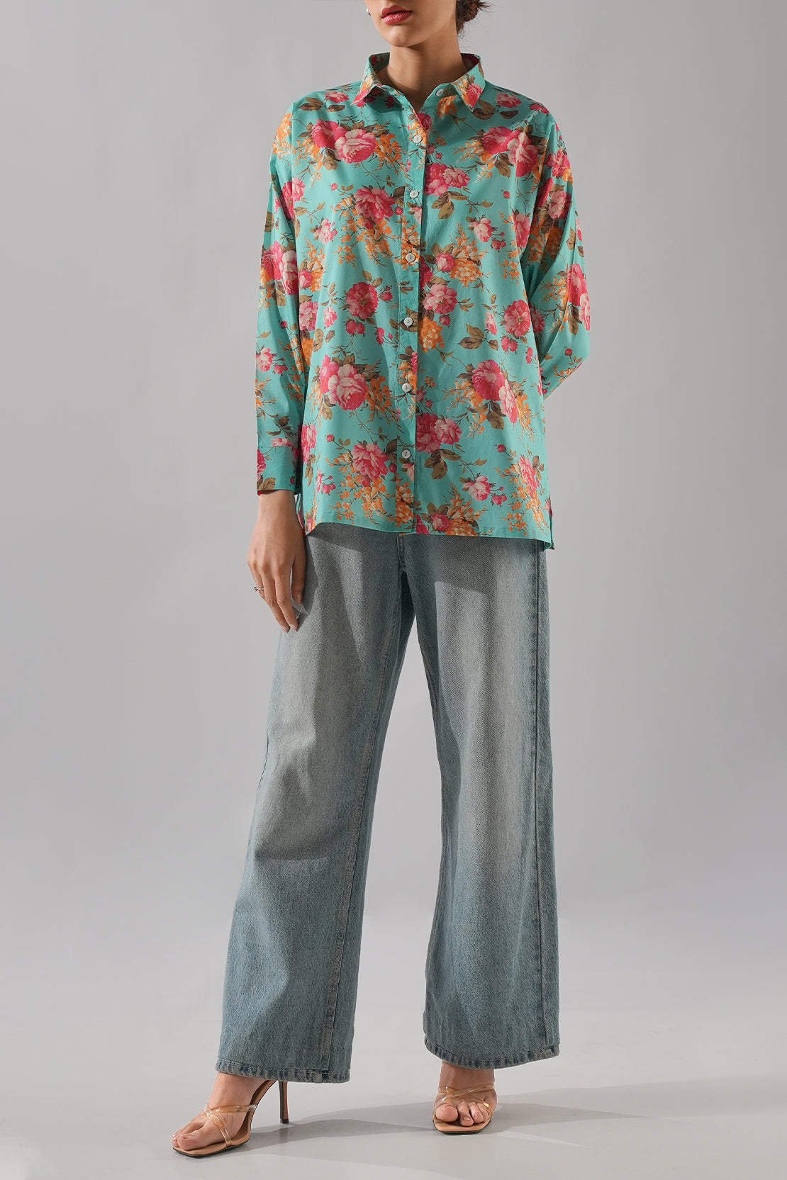 Printed Cambric Stitched Shirt